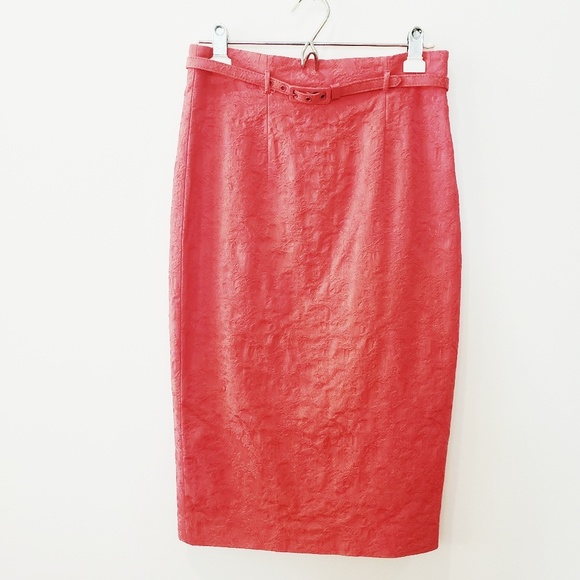 Catherine Malandrino Dresses & Skirts - CATHERINE MALANDRINO SALMON FLORAL PENCIL SKIRT, 8